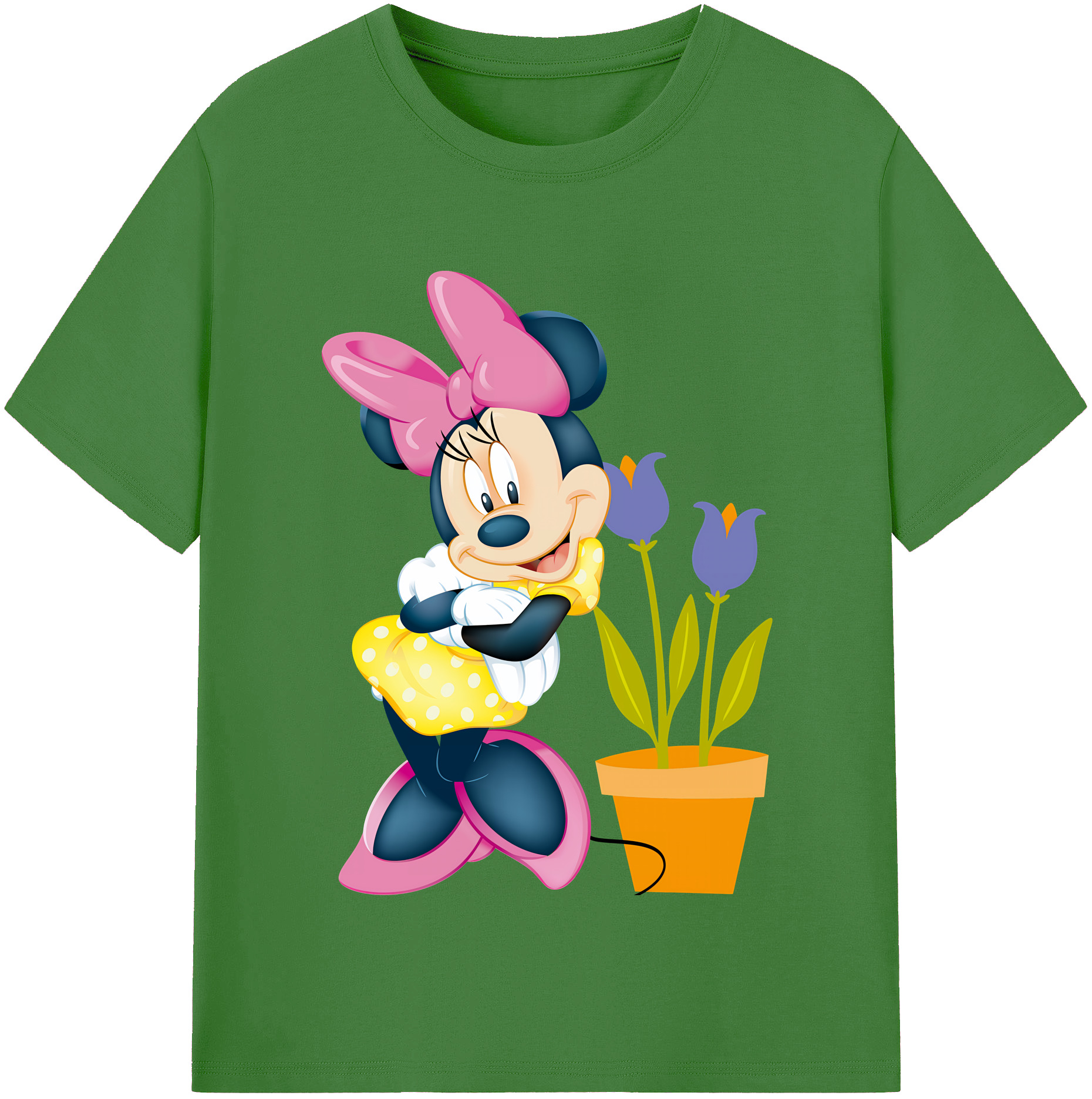 ミッキーマウス Mickey Mouse レディースカジュアルプリントTシャツ（綿100％）